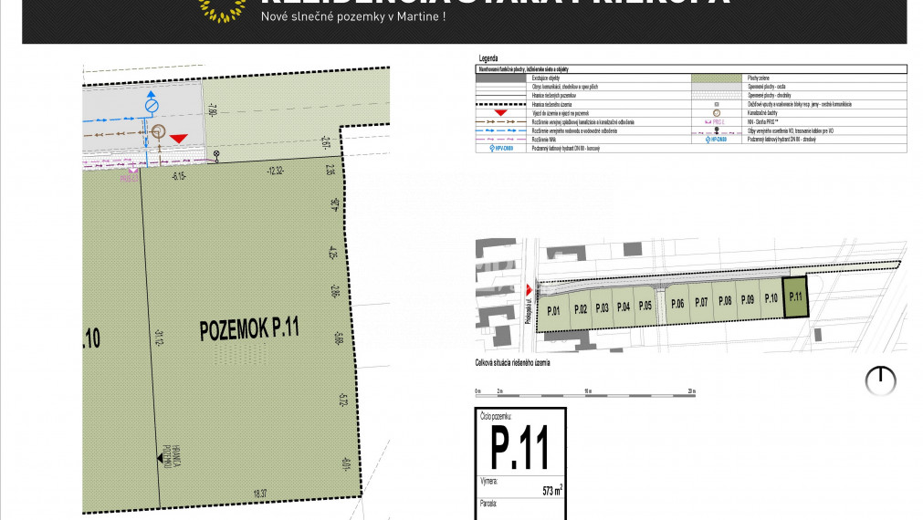 PREDANÉ. Stavebné pozemky Rezidencia Stará Priekopa, Martin-Priekopa