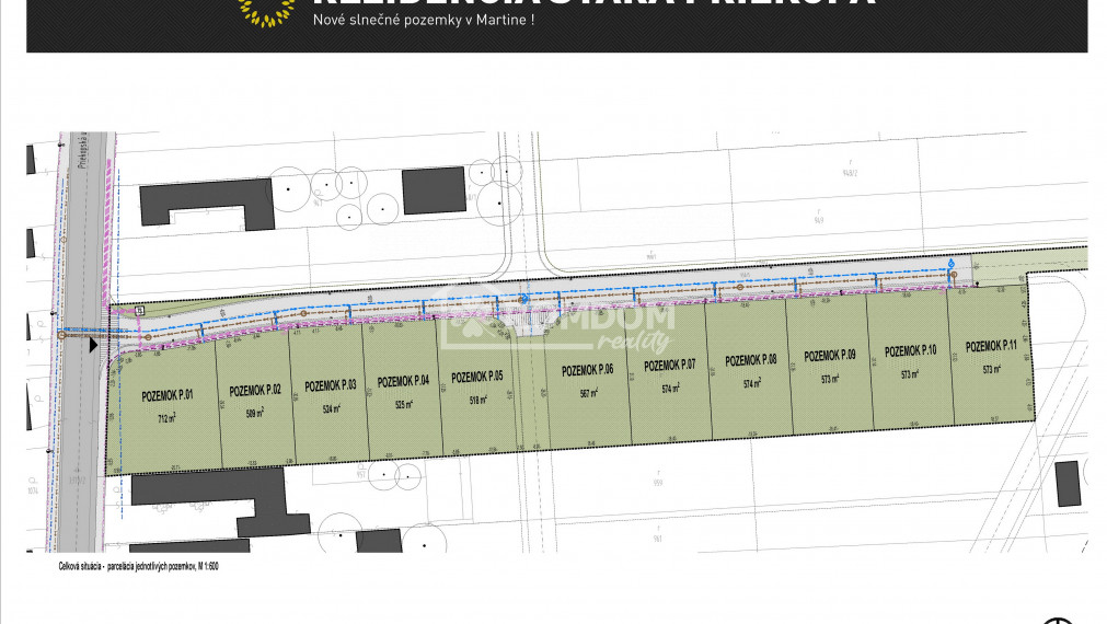 PREDANÉ. Stavebné pozemky Rezidencia Stará Priekopa, Martin-Priekopa