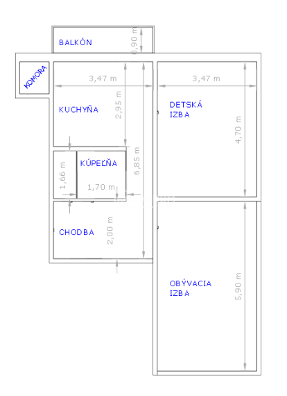 PREDANÉ - 2 izbový byt 63m2, Žilina Vlčince