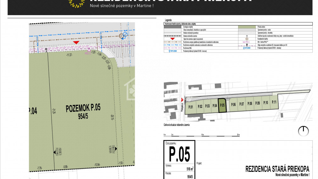 PREDANÉ. Stavebné pozemky Rezidencia Stará Priekopa, Martin-Priekopa