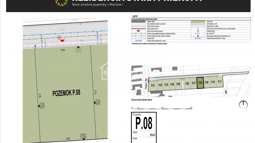 PREDANÉ. Stavebné pozemky Rezidencia Stará Priekopa, Martin-Priekopa