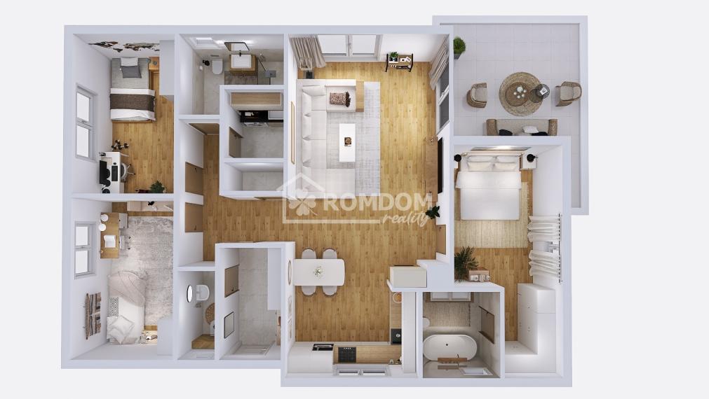 PREDAJ murovaný 4-izbový bungalov (dom 1), Láb, okr. Malacky