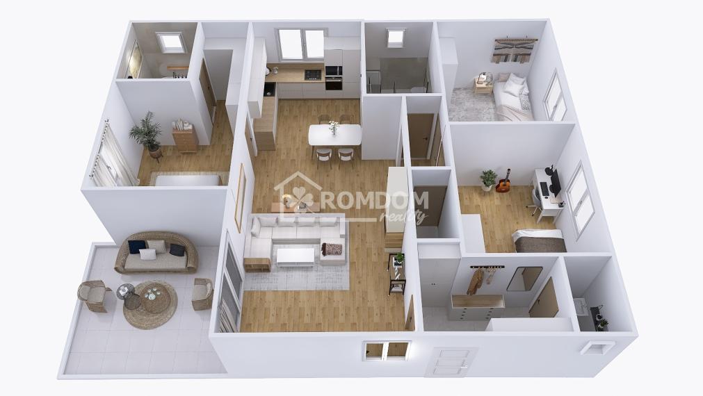 PREDAJ murovaný 4-izbový bungalov (dom 2), Láb, okr. Malacky