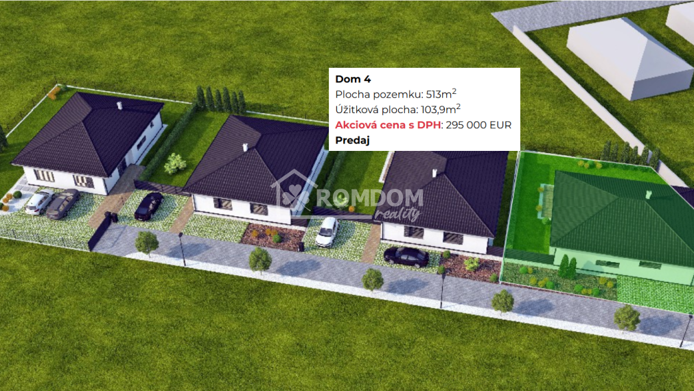 AKCIA! PREDAJ murovaný 4-izb. bungalov (dom 4), Láb, okr. Malacky