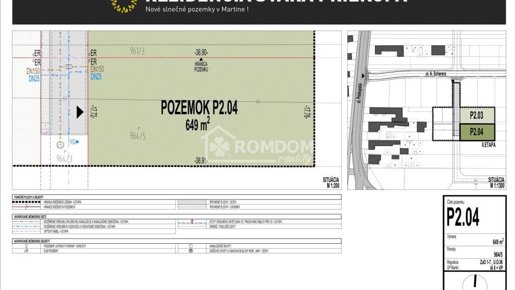 Stavebné pozemky Rezidencia Stará Priekopa, Martin-Priekopa