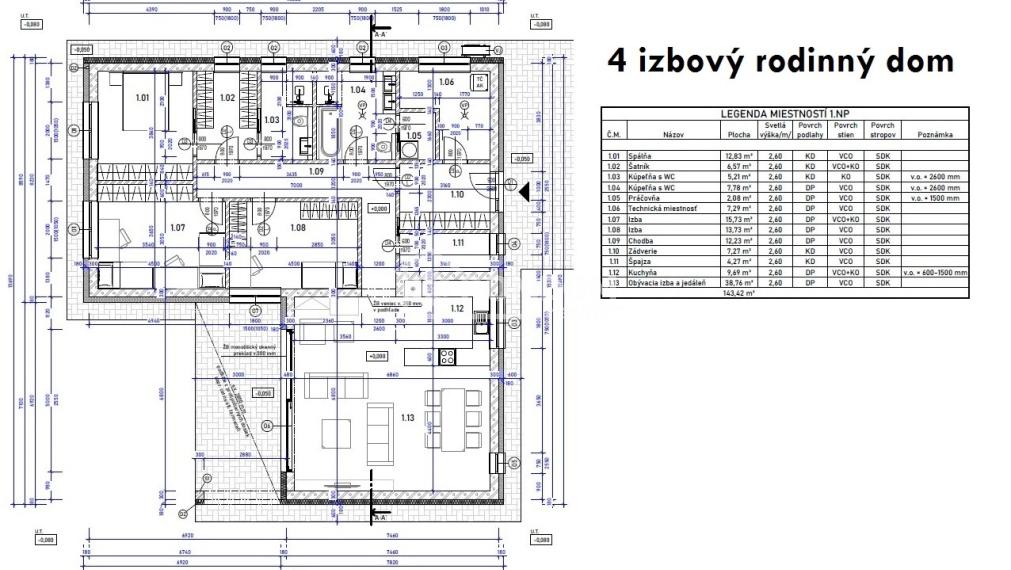 Predaj 4 izbový rodinný dom Bitarová