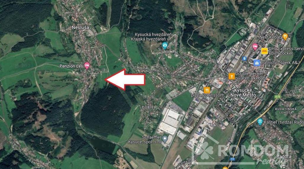 Predaj, investičný/rekreačný pozemok Nesluša, Kysucké Nové Mesto