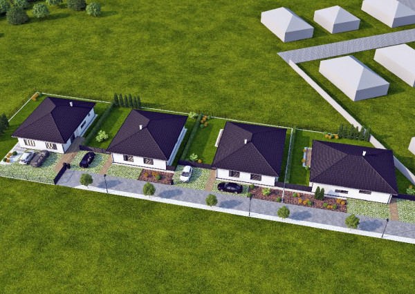 Predaj rodinných domov Láb (Malacky) ZDARMA! 3D vizuál záhrady